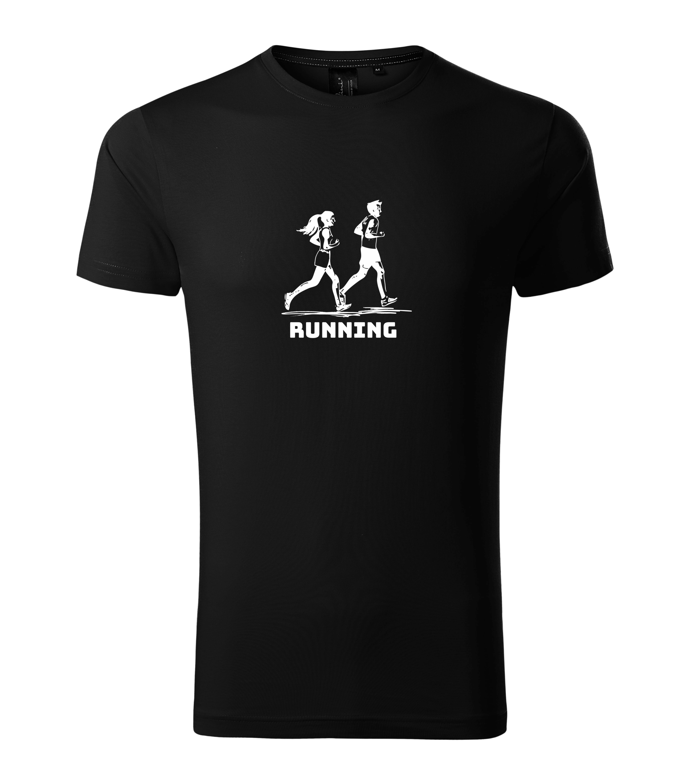 Pánské tričko s krátkým rukávem z luxusní bavlny s nápisem Running
